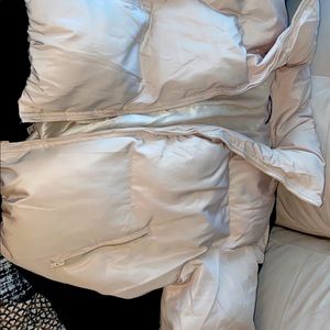 Tan/beige puffer coat